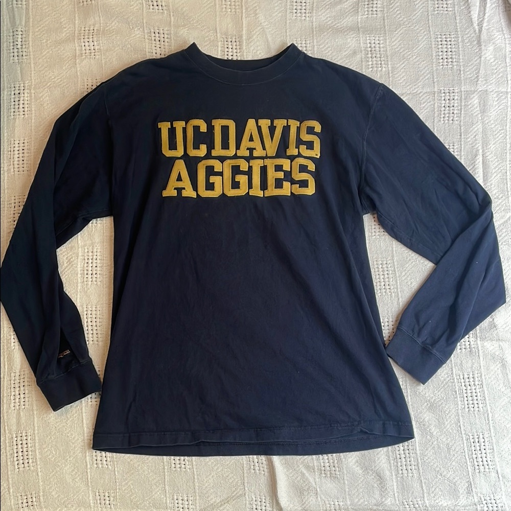 Vintage Jansport UC Davis Aggies Navy Blue Long Sleeve Shirt